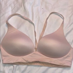 Victoria’s Secret light pink, lightly lined bra